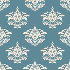 Damask Seamless Pattern - Vector Illustration for Elegant Textile Design