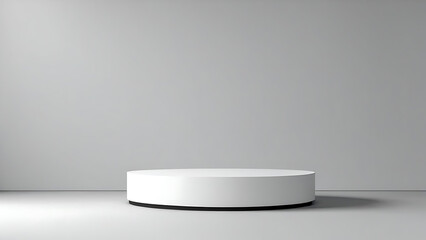 Fototapeta premium white podium with spotlights