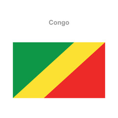 Fototapeta premium Congo flag. Vector illustration of the national flag
