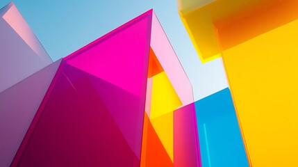 Fototapeta premium Abstract Colorful Geometric Acrylic Structure Design