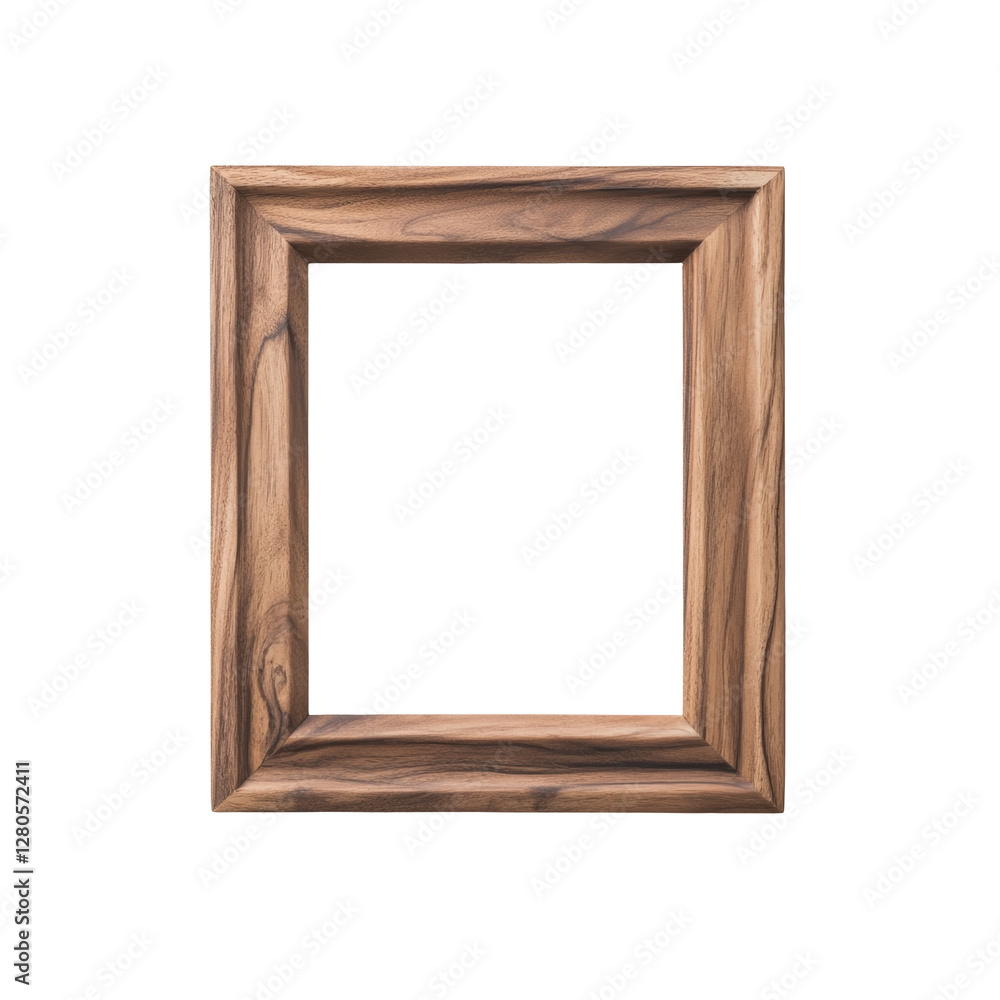 Poster rectangular wooden frame with natural grain patterns and smooth finish for art or photographs