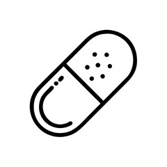Capsule Tablet vector on white