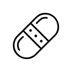 Capsule Tablet vector on white