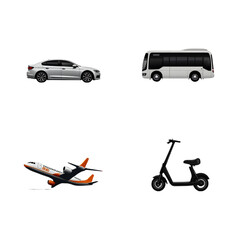 transportation icons set