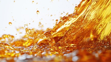 Vibrant Splash of Golden Liquid