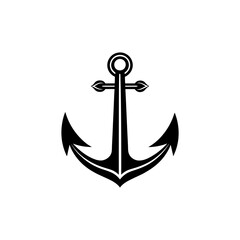 Anchor silhouette vector illustration