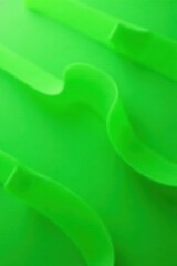 Uniform plastic blades, bright green, continuous surface , garden, digital image