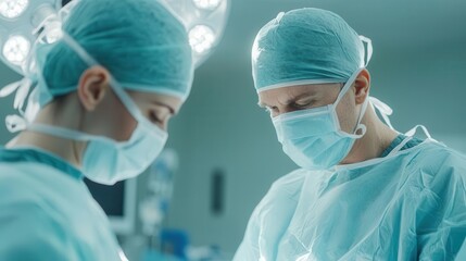 Surgeon performing a cancer removal operation, Surgical Cancer Treatment, focusing on the precision of surgical interventions