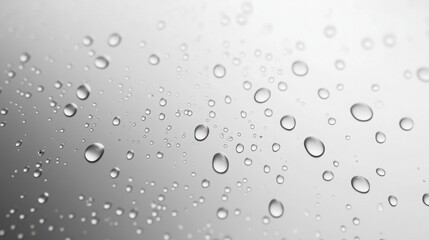 High-quality gray-to-white gradient background with soft-focus water droplets scattered naturally