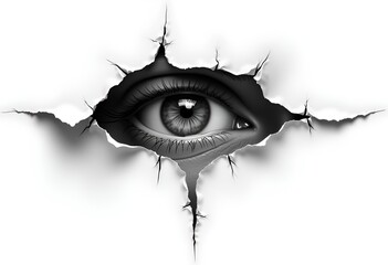 The Watchful Gaze from the Crack