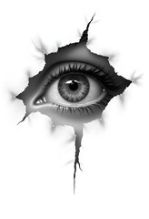 The Watchful Gaze from the Crack