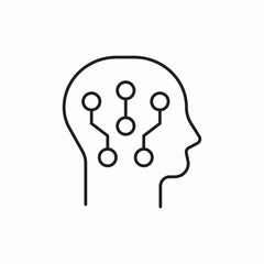artificial intelligence human mind icon vector sign