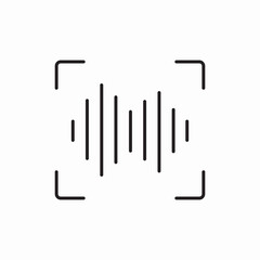 sound wave audio frequency icon vector sign