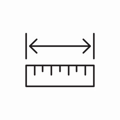 measurement scale length ruler icon vector sign