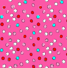 Textile design with dotty pattern for fabric
