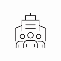 corporate team structure chart icon vector sign