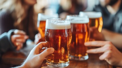 Alcohol consumption at a rustic pub with ale and wooden furnishings. Featuring tradition and comfort