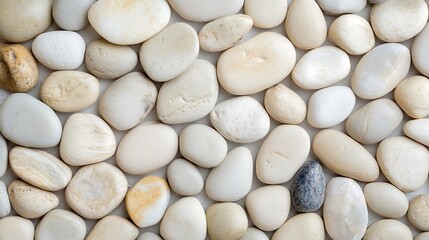 Zen Garden Stones, A Calming Collection of Smooth, White Pebbles with a Gentle Touch