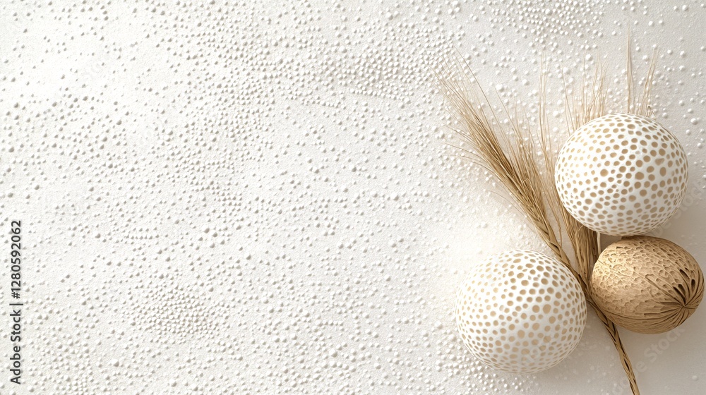 Poster a clean white background with subtle, glowing dotted patterns