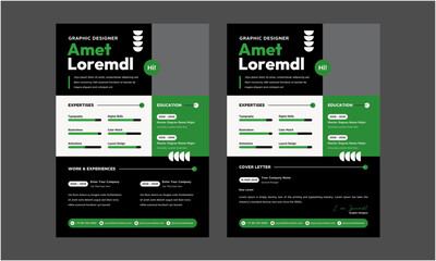 Resume CV. Professional modern and minimal resume CV, Clean and modern resume portfolio CV template