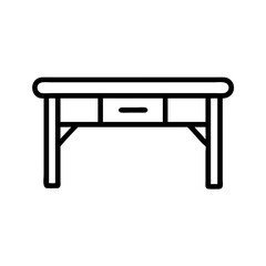 wooden table isolated on white