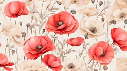 A whimsical watercolor floral print, with playful blooms and subtle textures, creating a cheerful and eye-catching design.