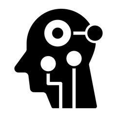 Cybernetics Vector Glyph Icon Design