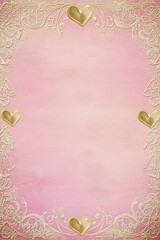 Abstract lace borders flower accents background poster template