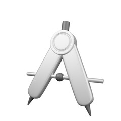 3D Illustration of a Vernier Caliper in Minimalist Style