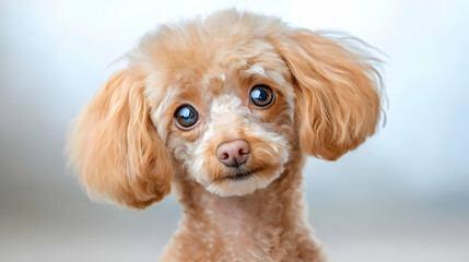 Adorable Toy Poodle Puppy Posing, Studio Shot