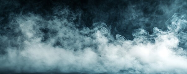 Fototapeta premium Ethereal smoke patterns studio abstract photography dark atmosphere close-up
