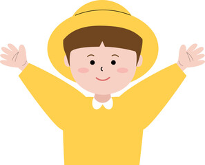 인사하는 유치원 어린이