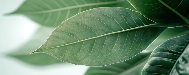Obraz premium Close-up of green leaves nature plant photography calm environment