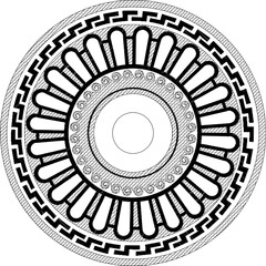 sketch vector illustration silhouette design ornament decoration rosette mandala classic vintage ethnic traditional  
