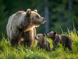 Obraz premium brown bear in the woods