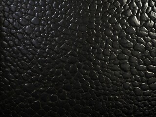 "Black Wet Surface with Water Droplets - Dark Textured Background"