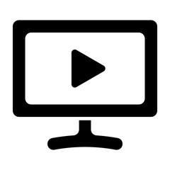 Screen Vector Glyph Icon Design