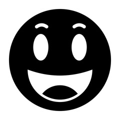 Smile Vector Glyph Icon Design