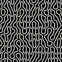Vector seamless pattern. Modern stylish texture with smooth natural looping elements. Repeating abstract tileable background. Organic natural shapes. Trendy abstract surface design.