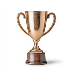 Golden Trophy on Wooden Base: Symbol of Achievement and Victory