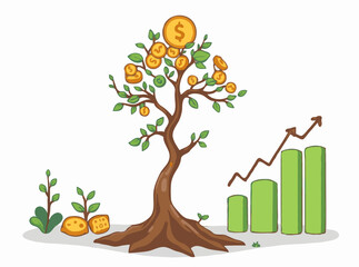 Diversifying Wealth: Money Tree and Investment Graphs
