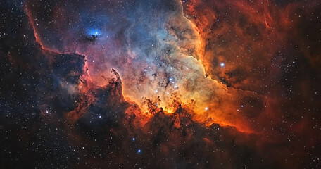 dramatic nebula in space