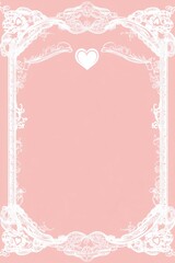 Abstract lace borders flower accents background poster template