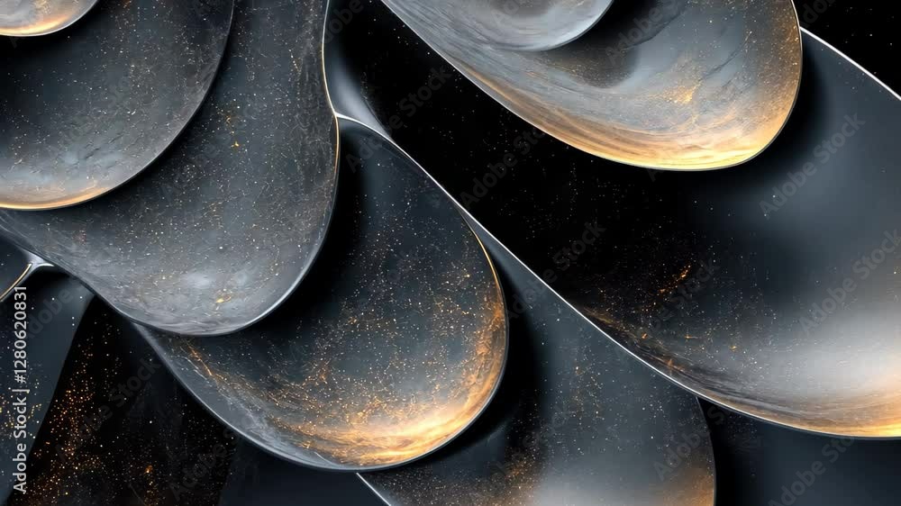 Aufkleber folding space concept illustrating seamless interstellar travel through abstract forms and shapes, f