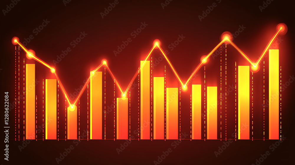 Poster business growth analysis financial graphs data visualization digital environment aesthetic viewpoint
