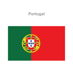 Fototapeta premium Portugal flag. Vector illustration of the national flag