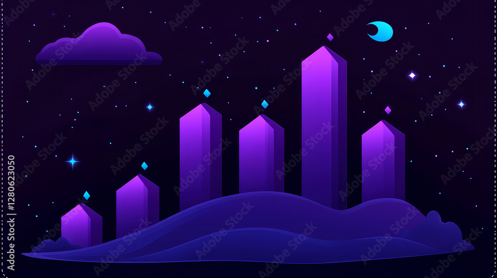 Poster data visualization chart digital art graphic design dark environment abstract viewpoint modern conce