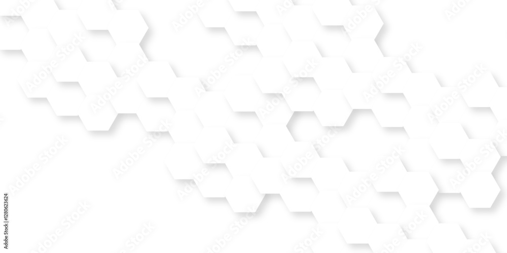 Poster background with hexagons. abstract background with lines. white texture background. hexagon abstract