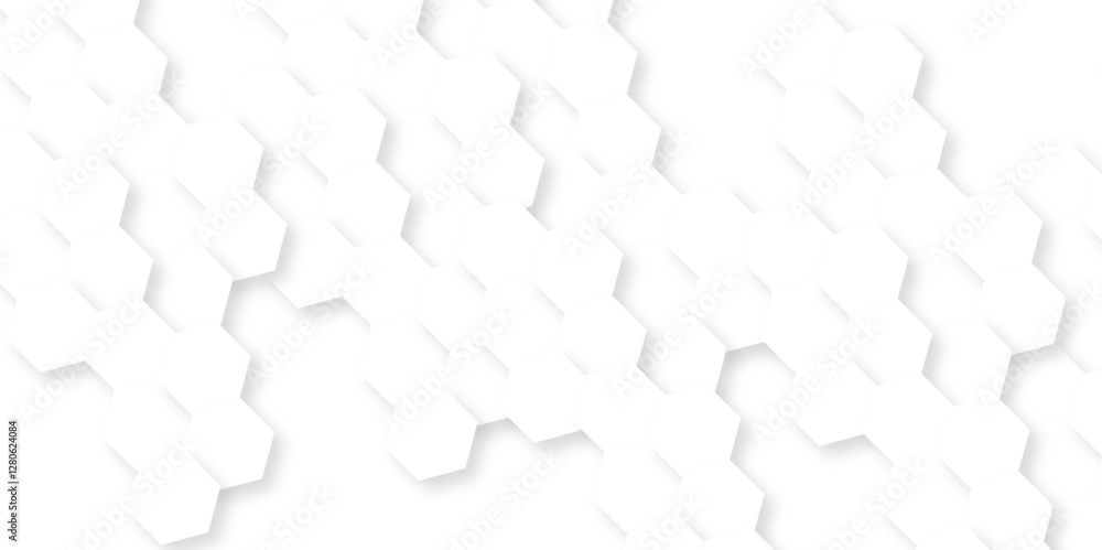 Poster background with hexagons. abstract background with lines. white texture background. hexagon abstract