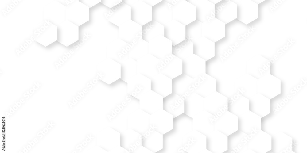 Poster background with hexagons. abstract background with lines. white texture background. hexagon abstract